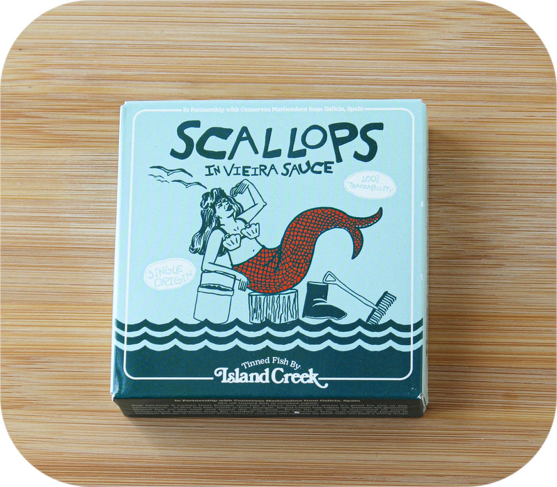 Tinned Fish - Island Creek - Scallops in Vieira Sauce